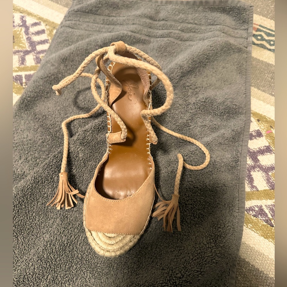 Joie wedge espadrilles - tan suede. Like new condition, only worn once.